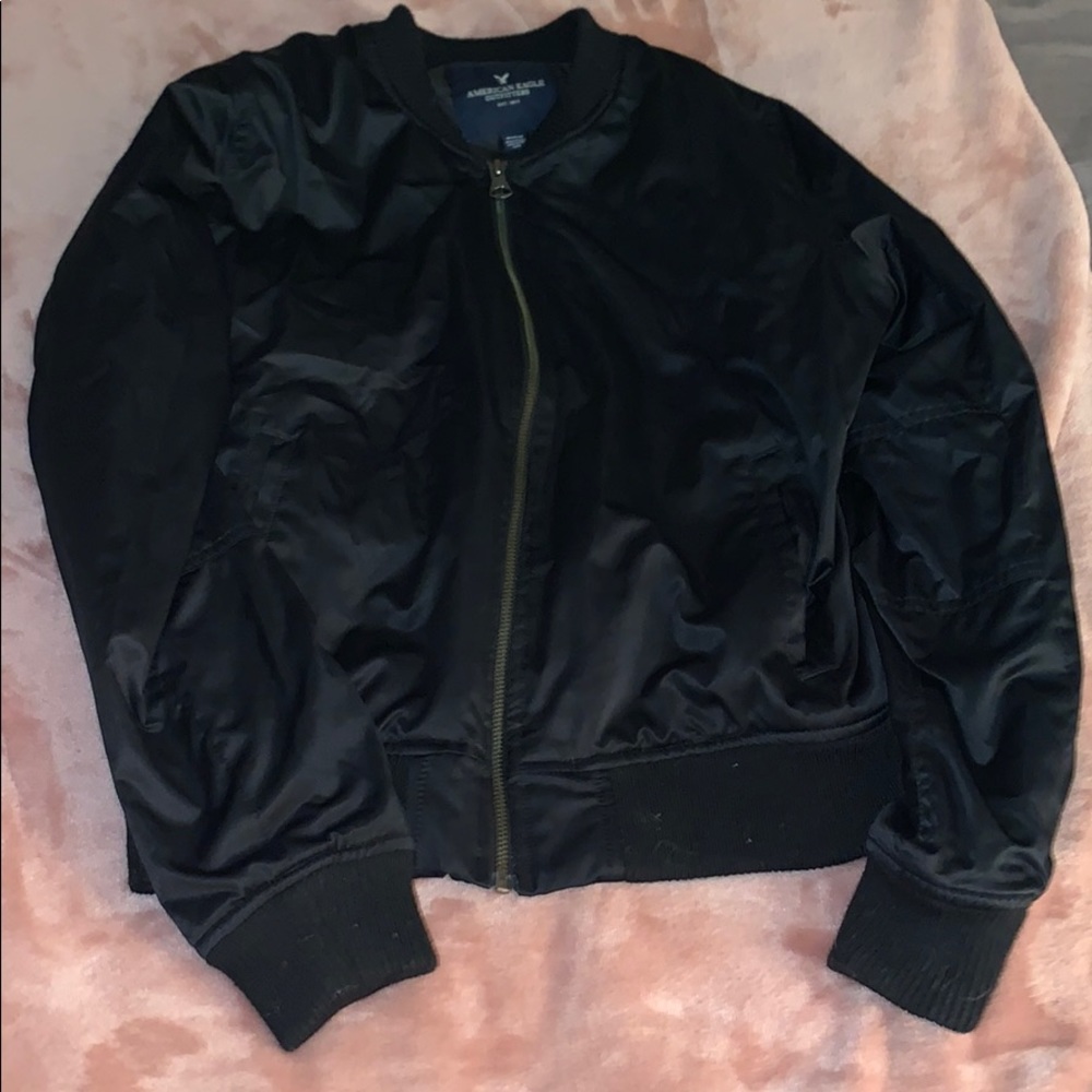 Black bomber jacket